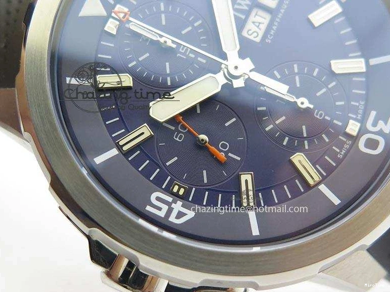 MIROTIME 0512 Aquatimer Chrono IW376803 V6F 1:1 Best Edition Blue Dial On Rubber Strap A WellDesigned 7282